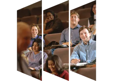 Students sitting in an auditorium
