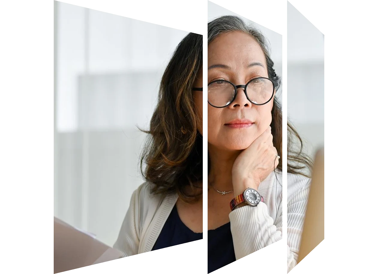 Close-up of business person using computer