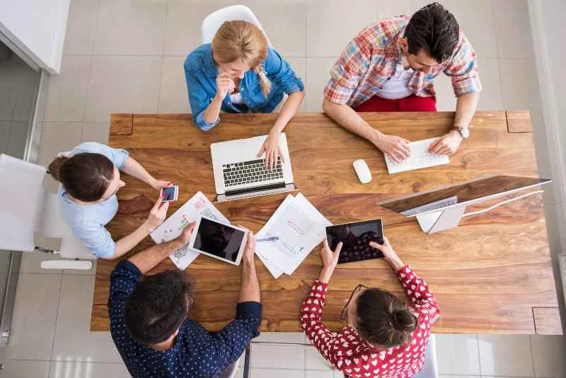 Group of people at desk