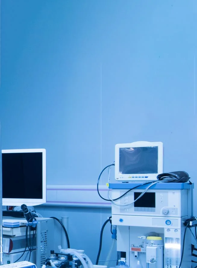 operating room with medical devices