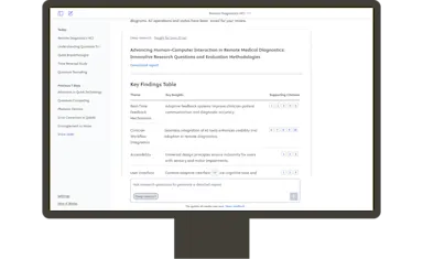 Screenshot of a Deep Research report