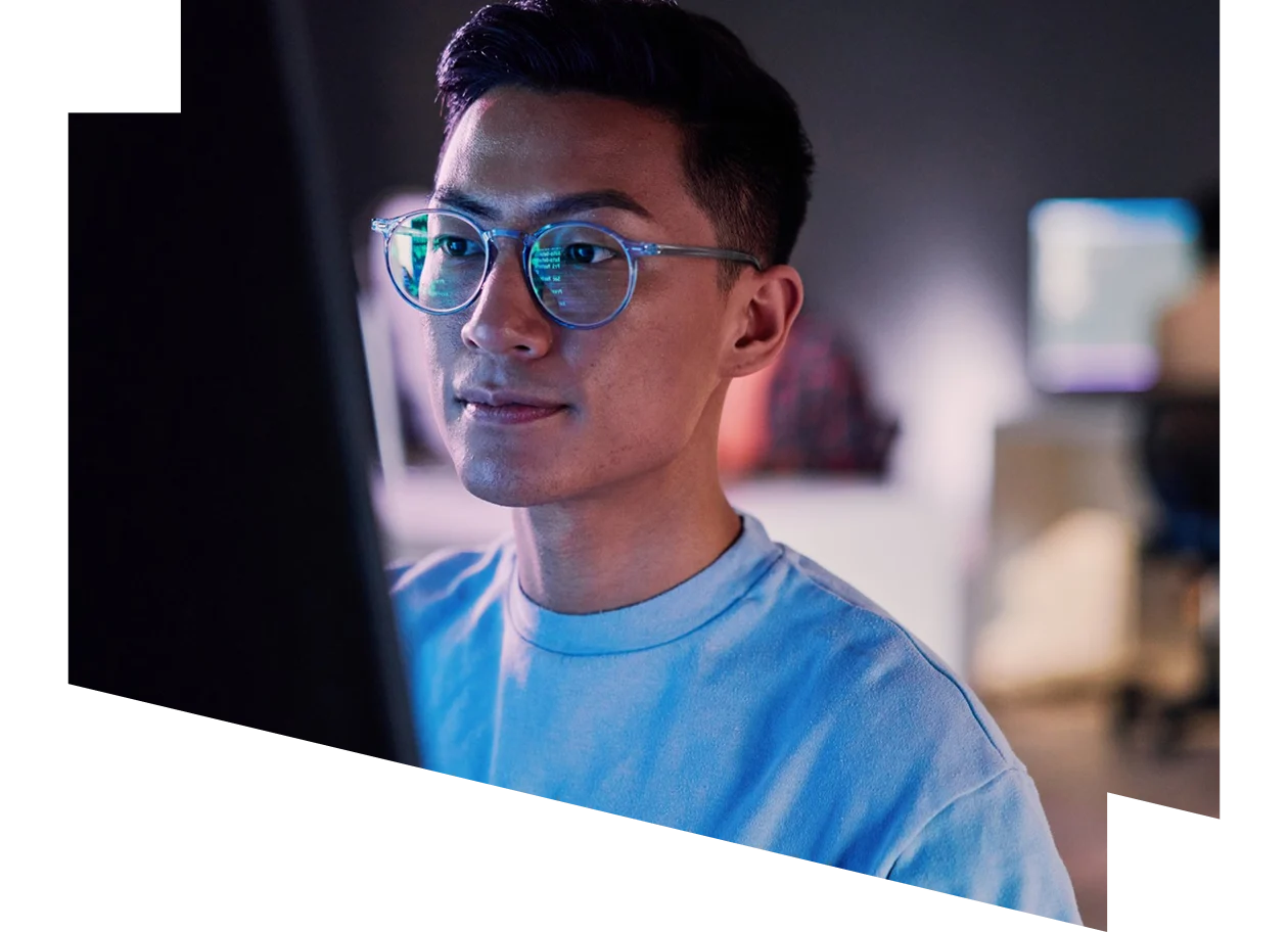 Software engineer working on software project development