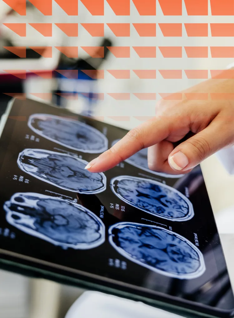 Radiologist reading xrays