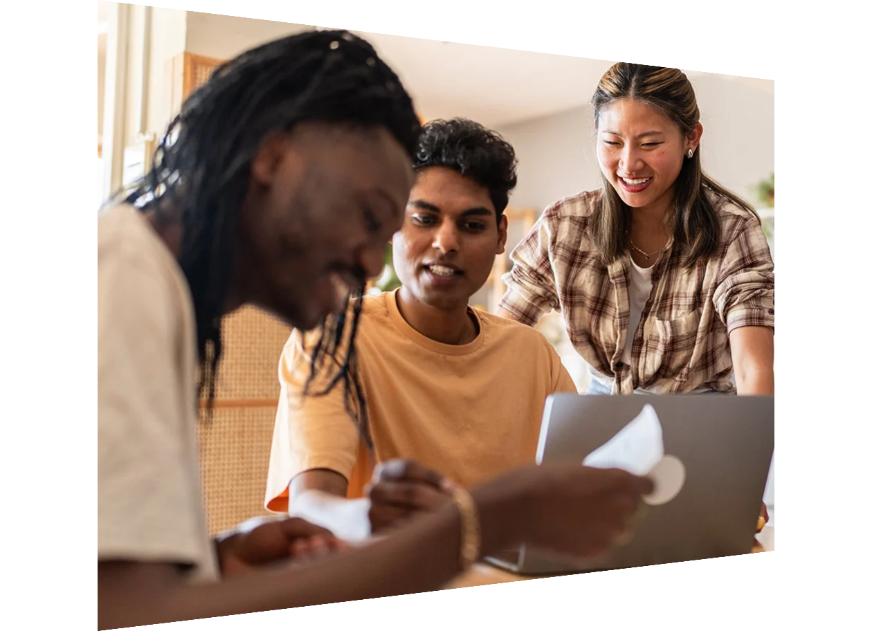 Diverse Team Engaged in Collaborative Work at a Bright Office
