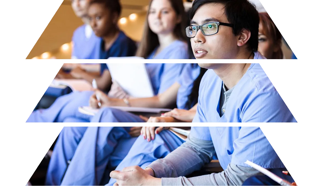 Diverse students in lecture hall