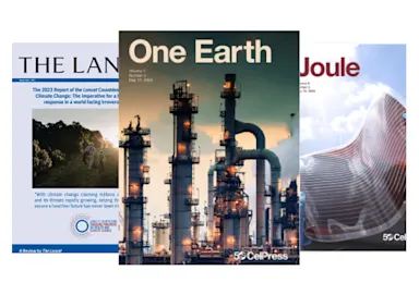 Journal titles: Joule, One Earth and The Lancet