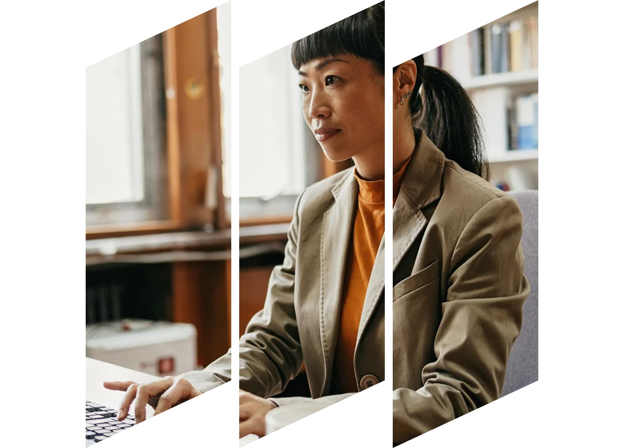 Young businessperson at the office using a computer