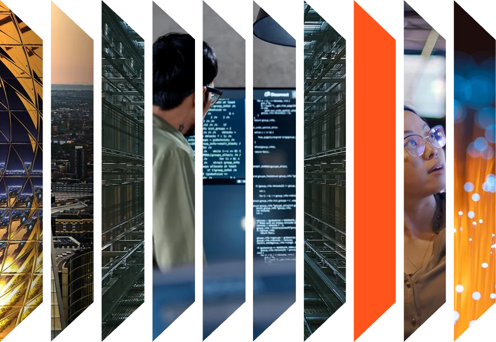 Colourful accordion of various images