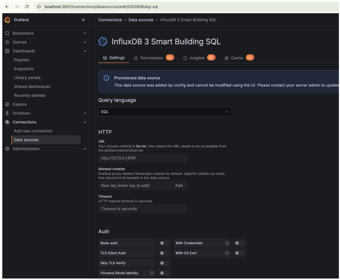InfluxDB 3 and Grafana 2