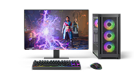 Open Windows device with a gaming image on the screen