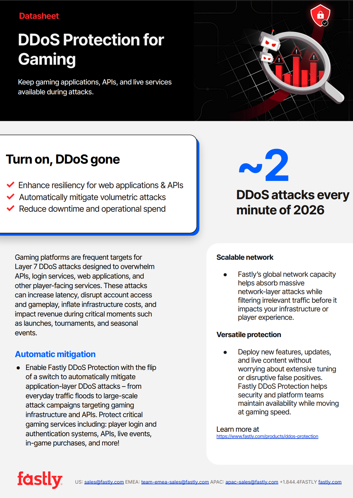 DDoS Protection for Gaming Datasheet Image