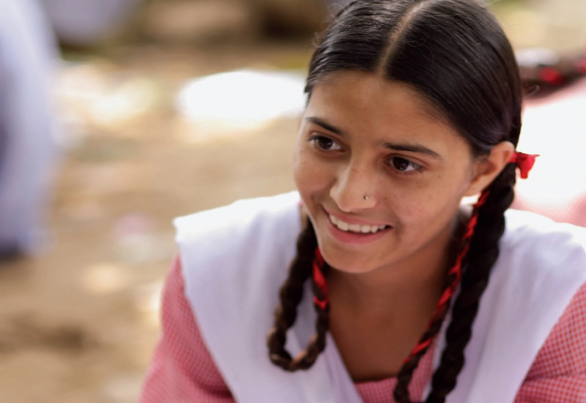 Indian girl smiling