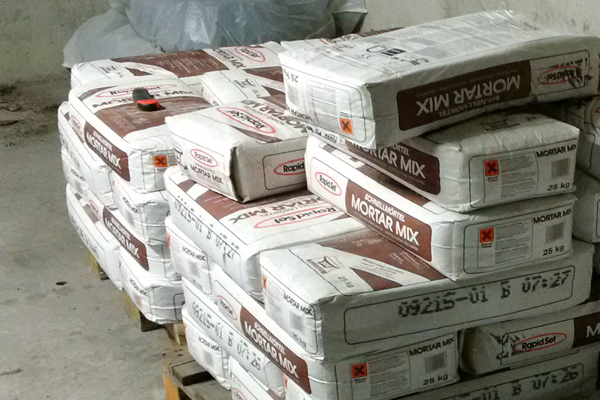 1,6 Tonnen Rapidur Mortar Mix von Korodur wurden verarbeitet