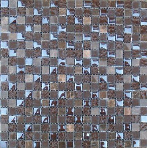 Mosaico Brown marmo e vetro