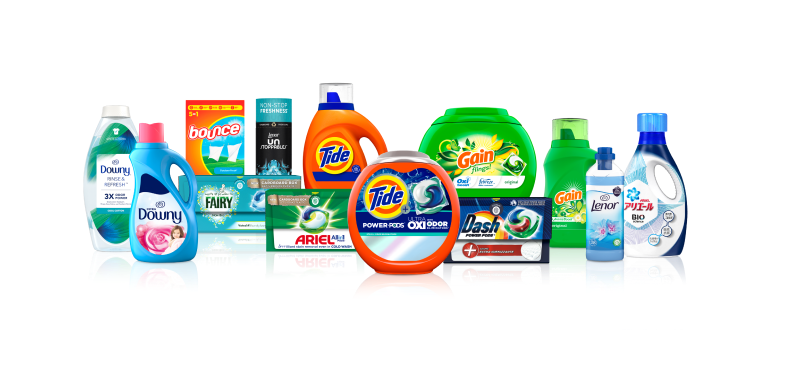 Product lineup for P&G’s Fabric Care category, part of the Fabric and Home Care sector