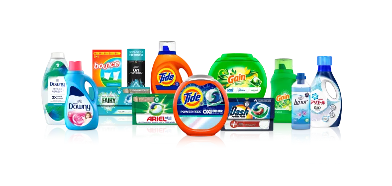 Product lineup for P&G’s Fabric Care category, part of the Fabric and Home Care sector