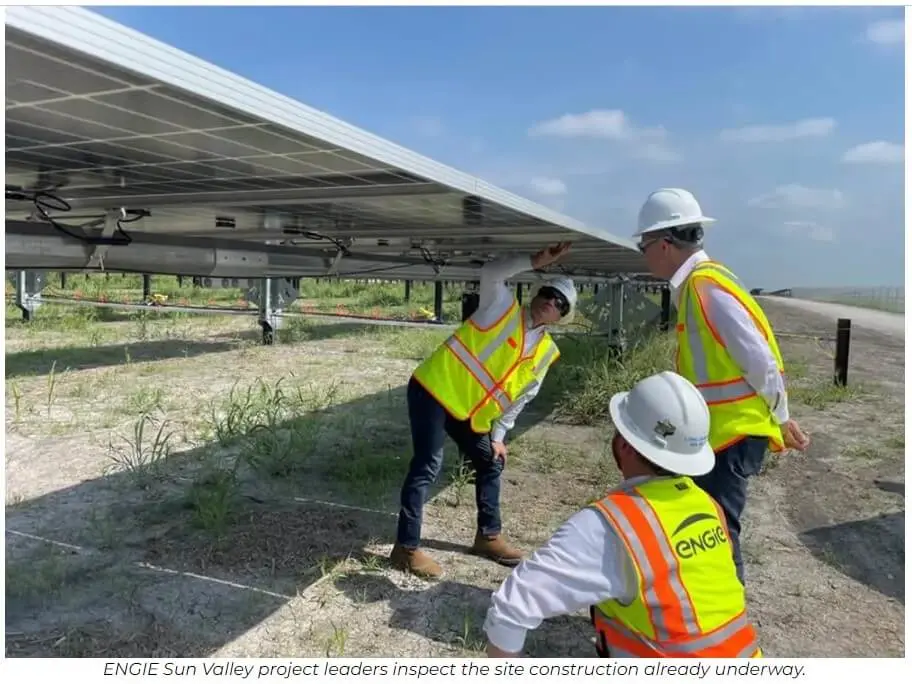 Sun Valley Leaders inspecting solar panels