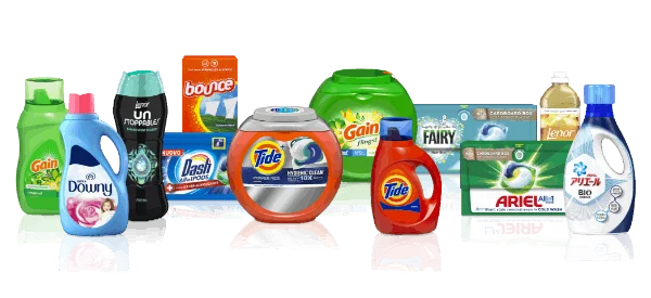 Product lineup for P&G’s Fabric Care category, part of the Fabric and Home Care sector