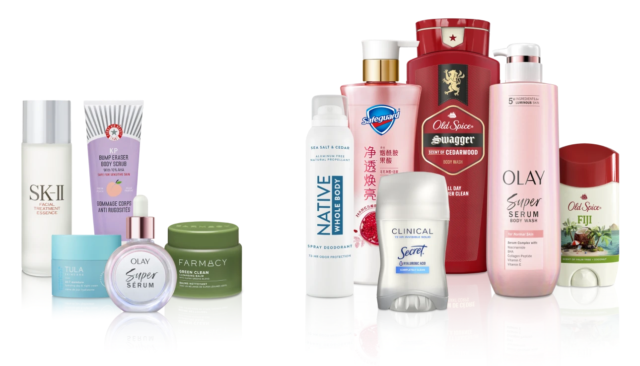 Category lineup featuring products and packaging from the category — Skin & Personal Care.