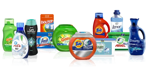 Product lineup for P&G’s Fabric Care category, part of the Fabric and Home Care sector