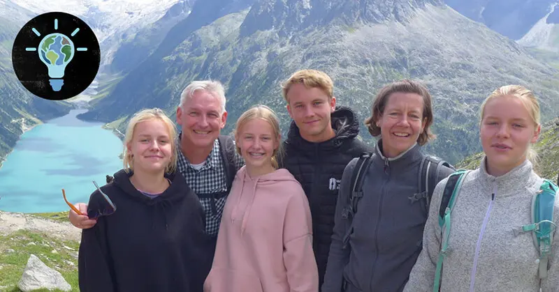 Stefan Bruenner with his family