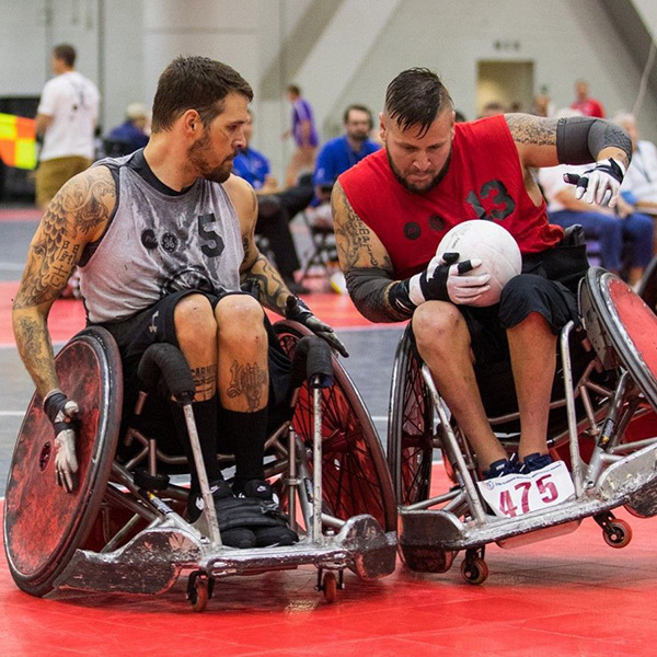 Injured vets playing sport