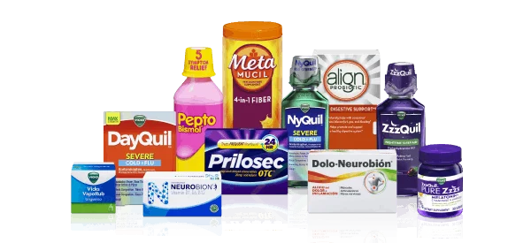 Product lineup for P&G’s Personal Health Care category, part of the Health Care sector