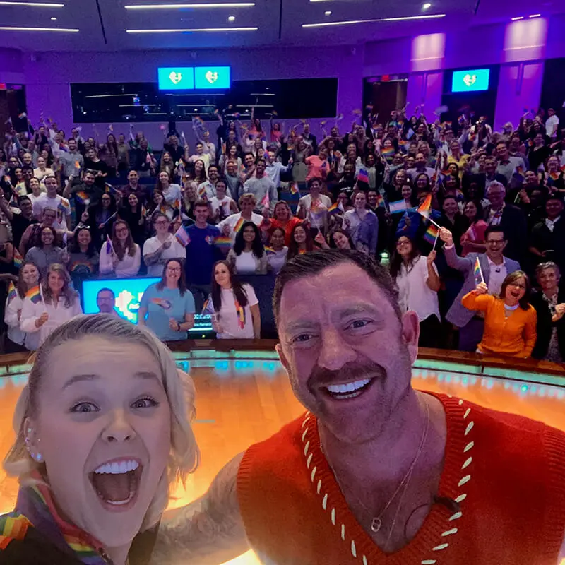 Actress, dancer, singer and content creator, JoJo Siwa joins P&G employees to help kick off Pride.