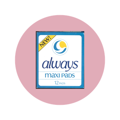 1983 Always pads packaging