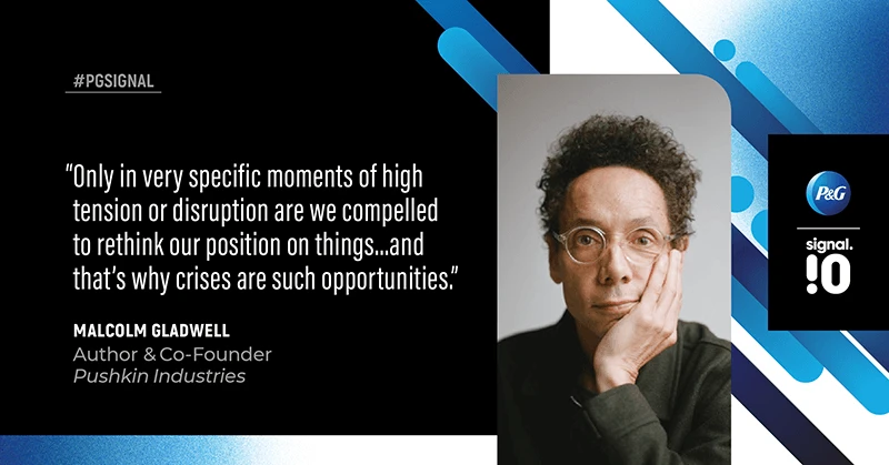 Malcolm Gladwell spoke at Signal 10.