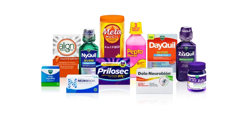 Product lineup for P&G’s Personal Health Care category, part of the Health Care sector