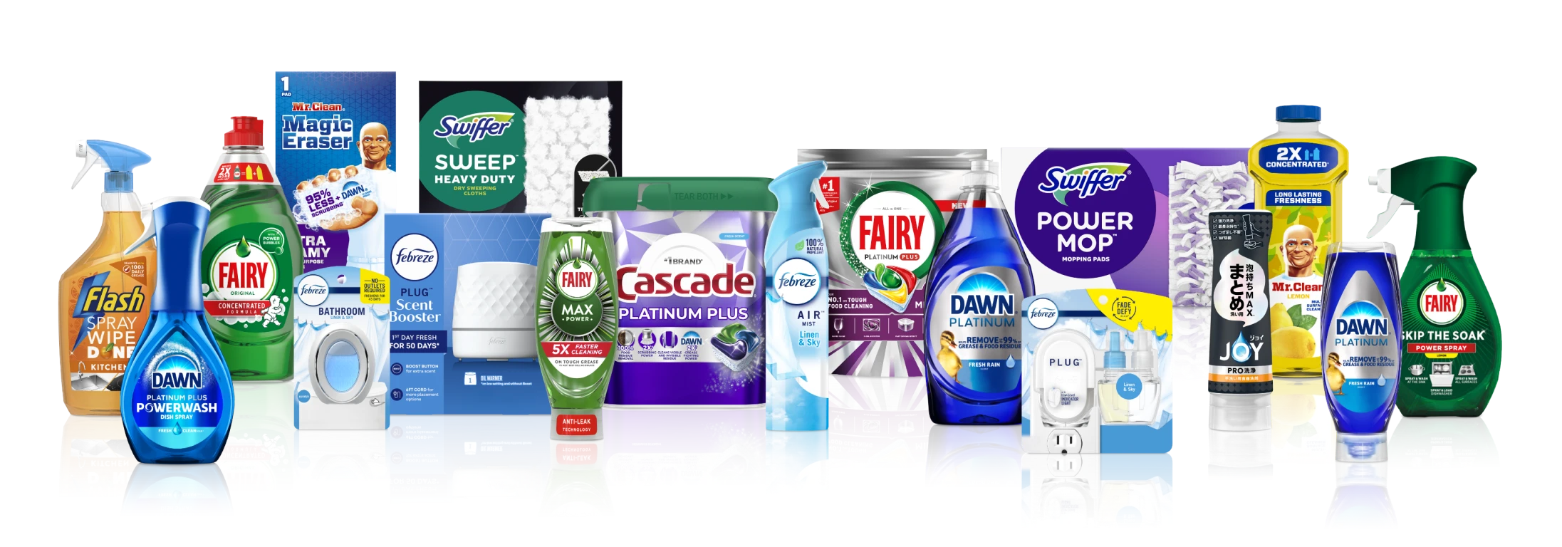 Category lineup featuring products and packaging from the category — Home Care.