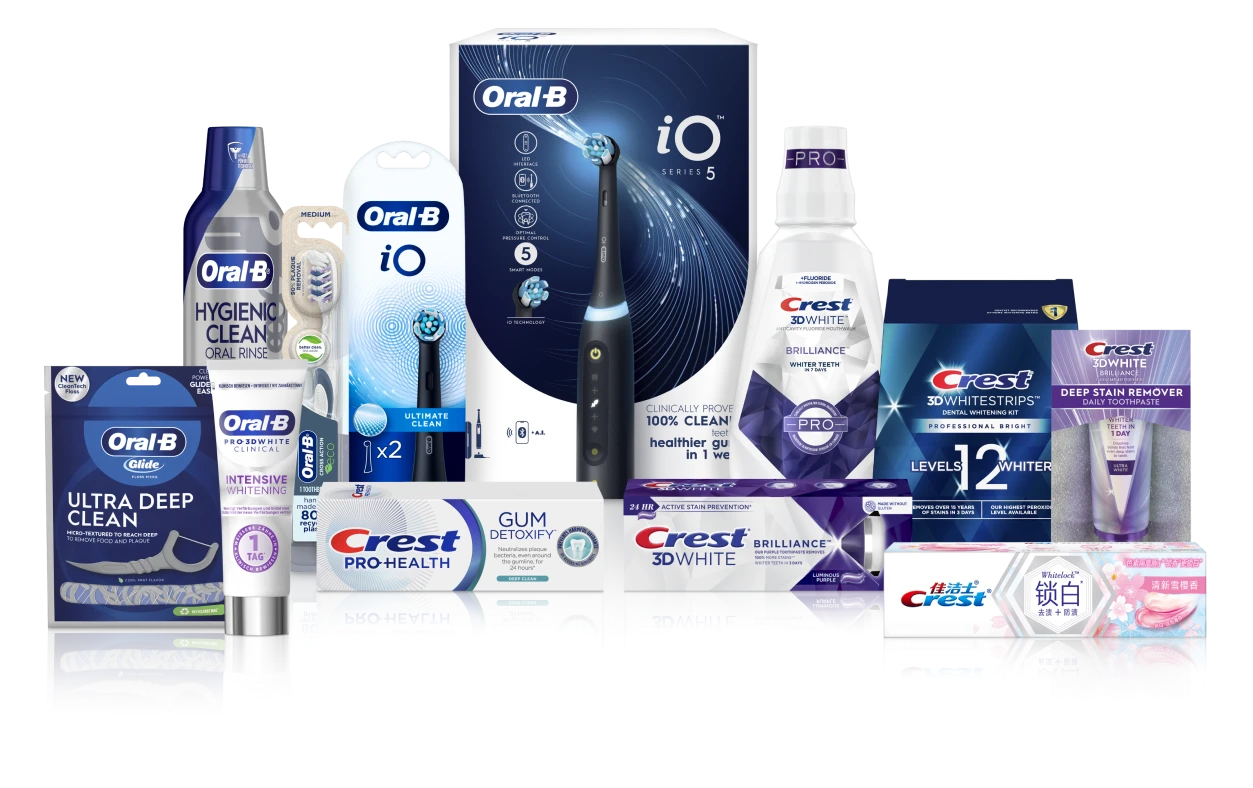 Category lineup featuring products and packaging from the category — Oral Care.