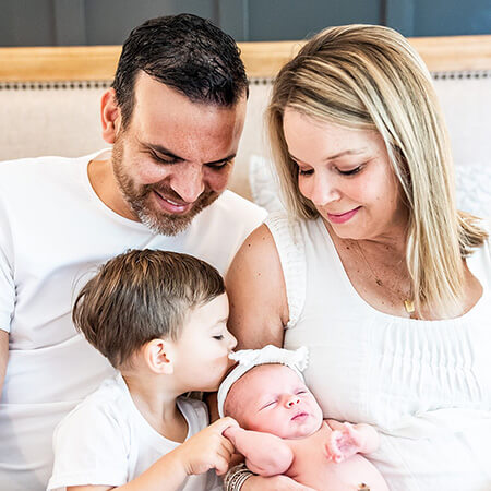Chris Sanchez with his family