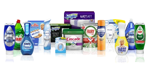 Product lineup for P&G’s Home Care category, part of the Fabric and Home Care sector