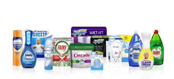 Product lineup for P&G’s Home Care category, part of the Fabric and Home Care sector