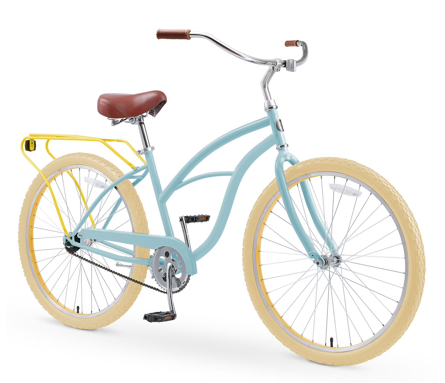 Sixthreezero Women's Around the Block Beach Cruiser Bike With Rear Rack -  26 Inch Single Speed Cruising Bicycle (New Style & Cool Colorways) 