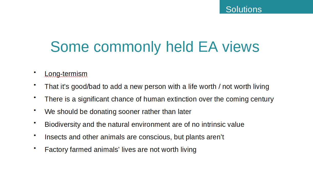 Common EA Beliefs