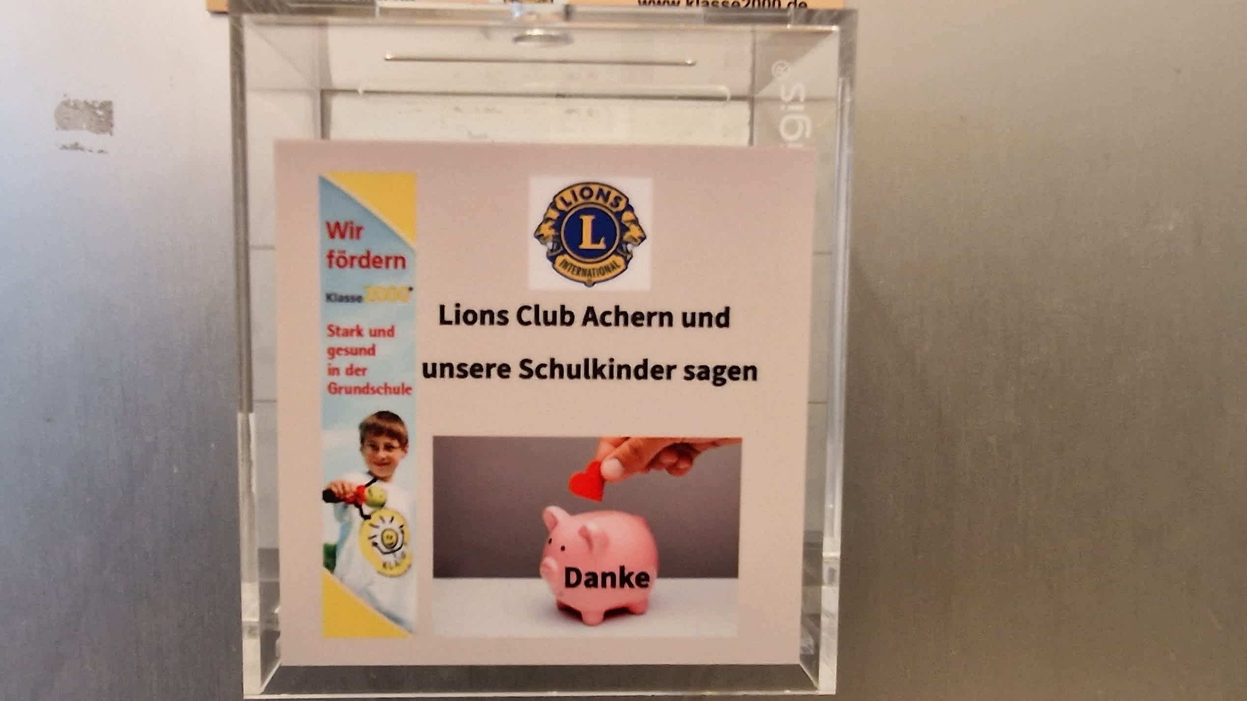 Spendenbox mit Sparschwein