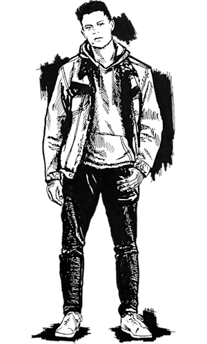 Illustrated James in Black and White