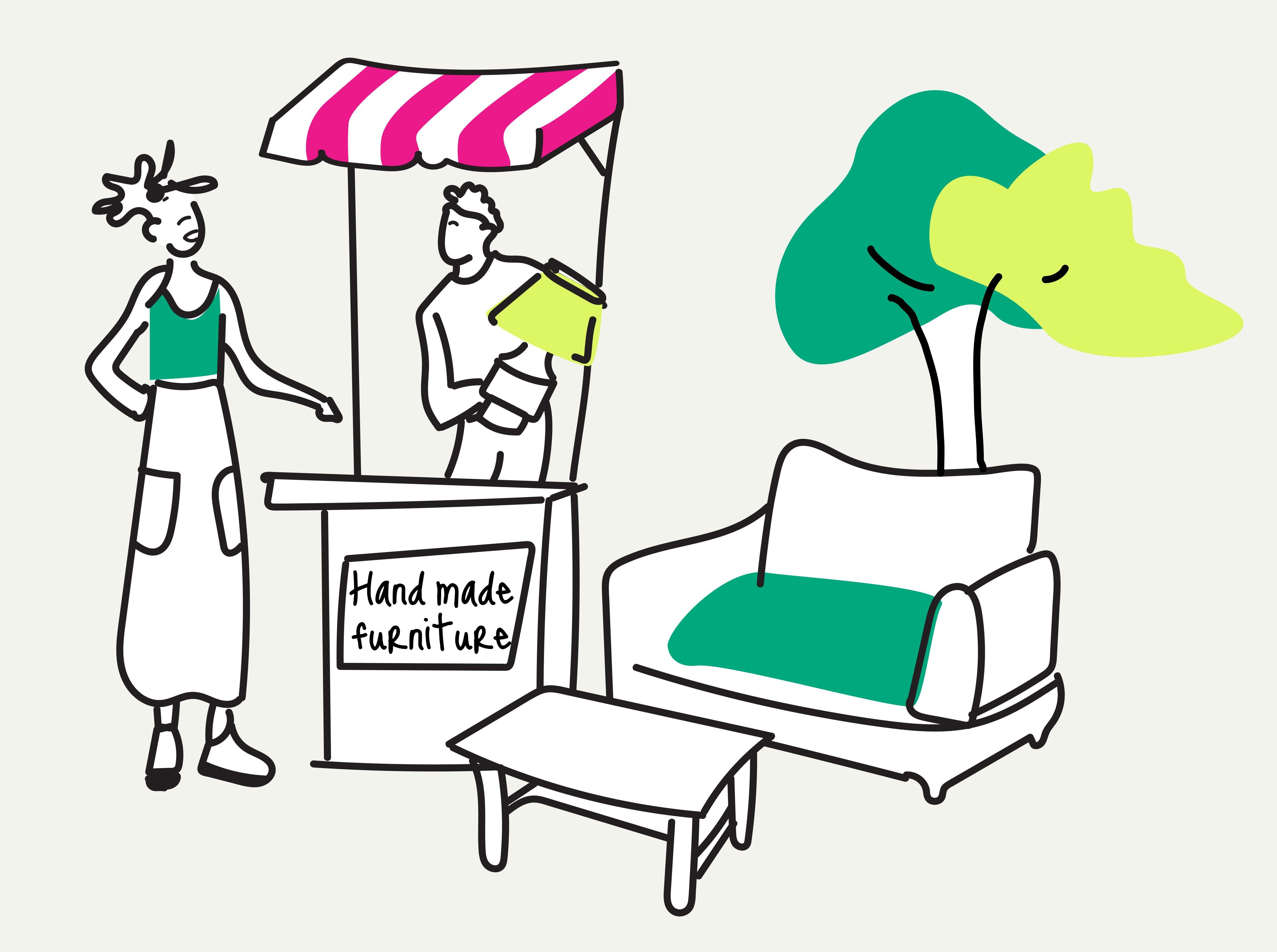 Storefronts - Hand drawn pop up