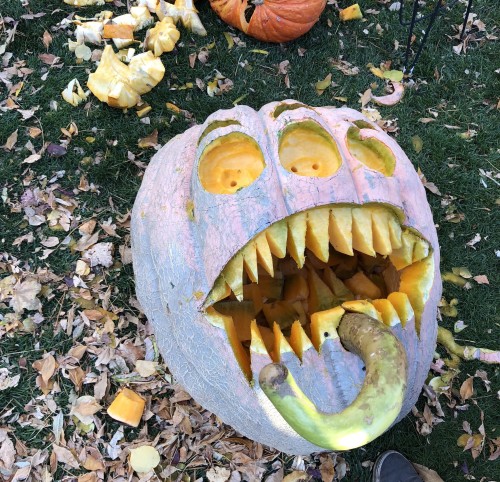 Monster Pumpkin Carving