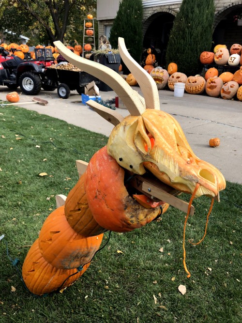 Dragon Pumpkin Carving
