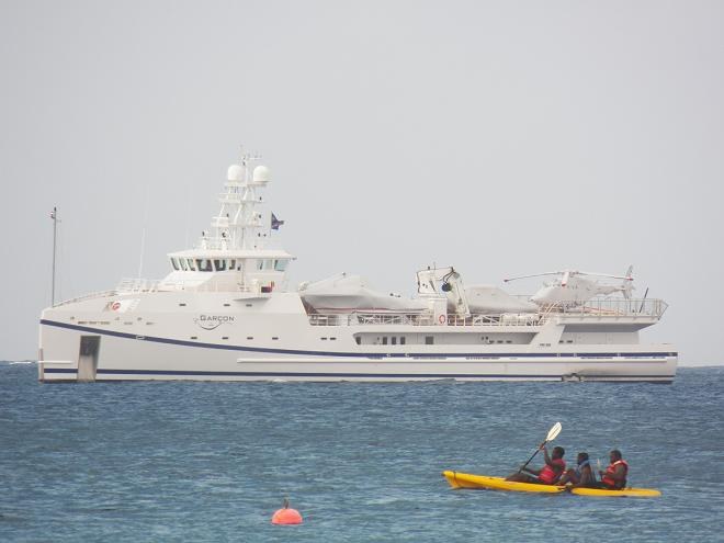 Garcon shown in support craft use around a yacht programme.
