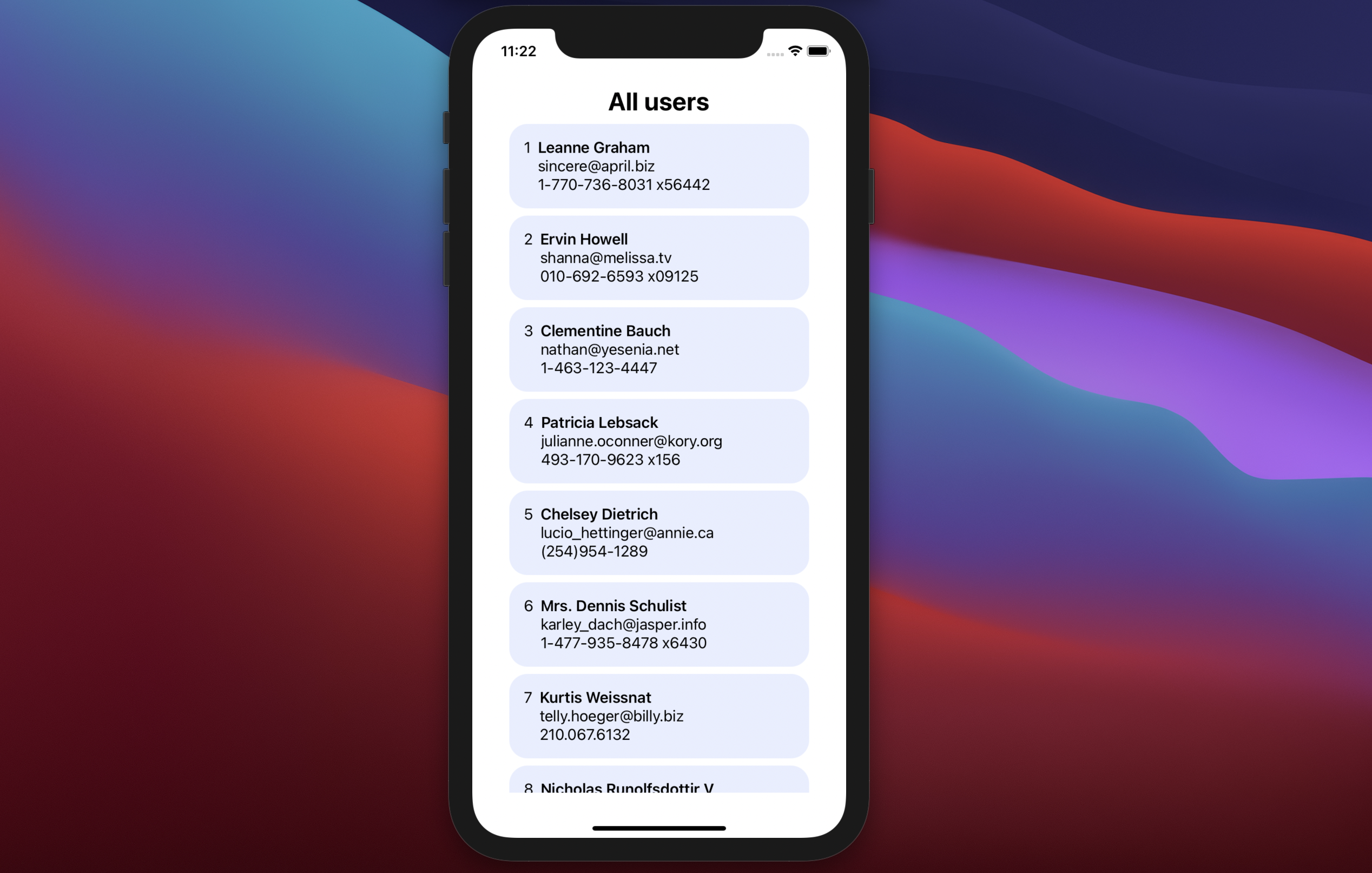 Simulator final result for HTTP Get Request