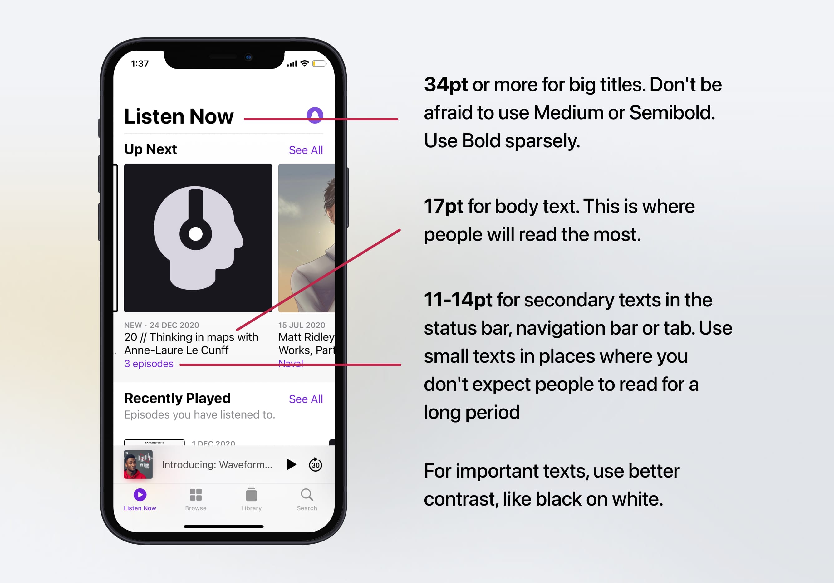 Make the Text Readable