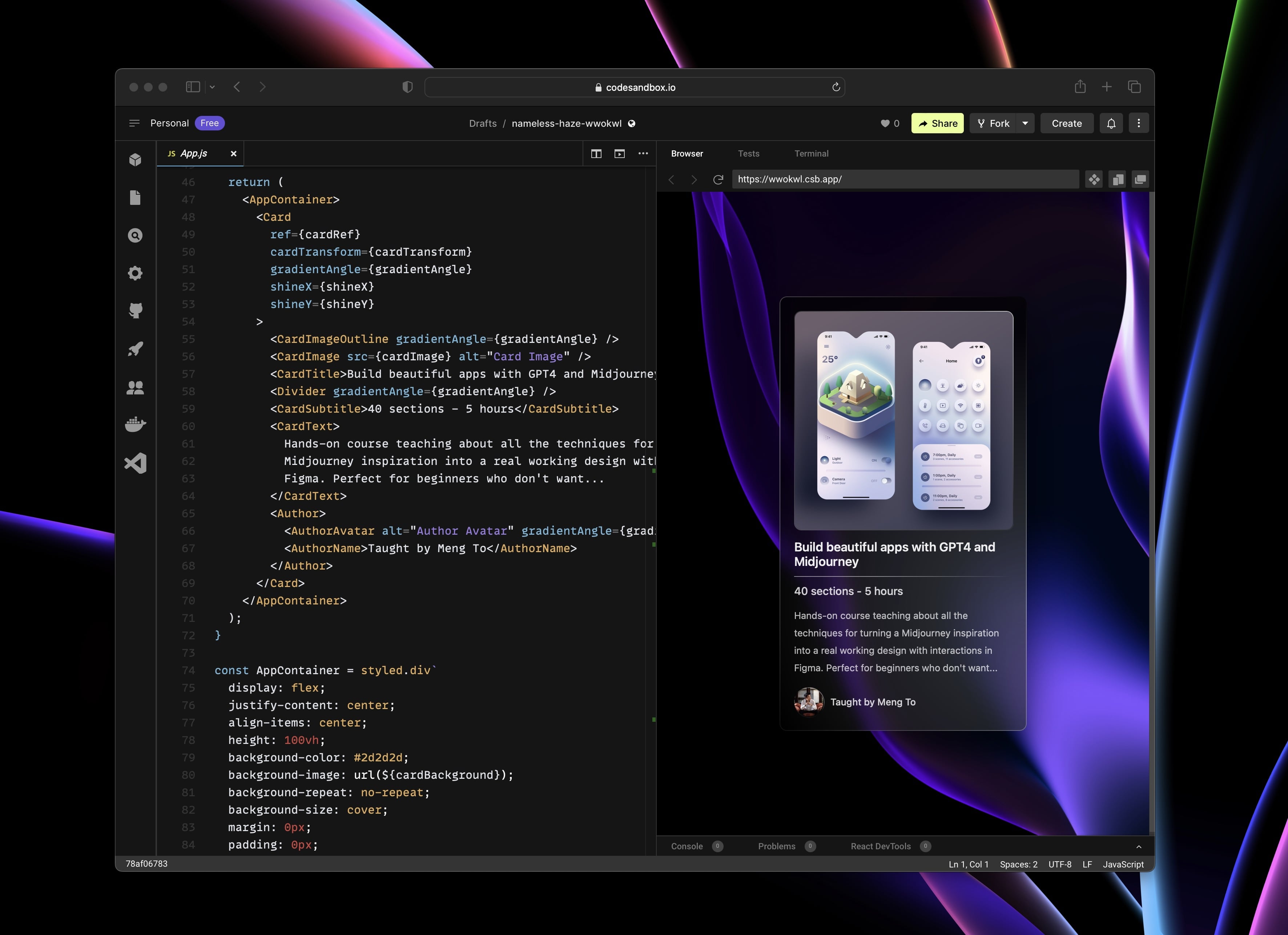 Design and Code with ChatGPT and Midjourney image 2