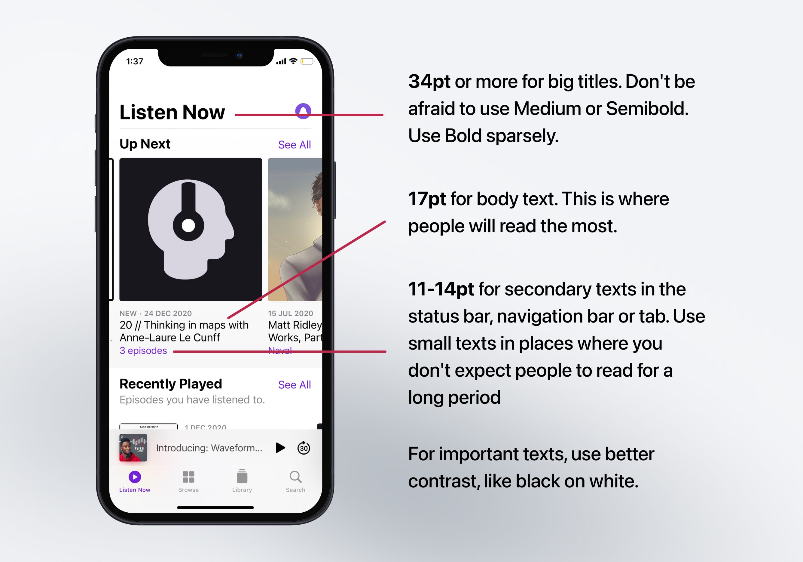 Make the Text Readable