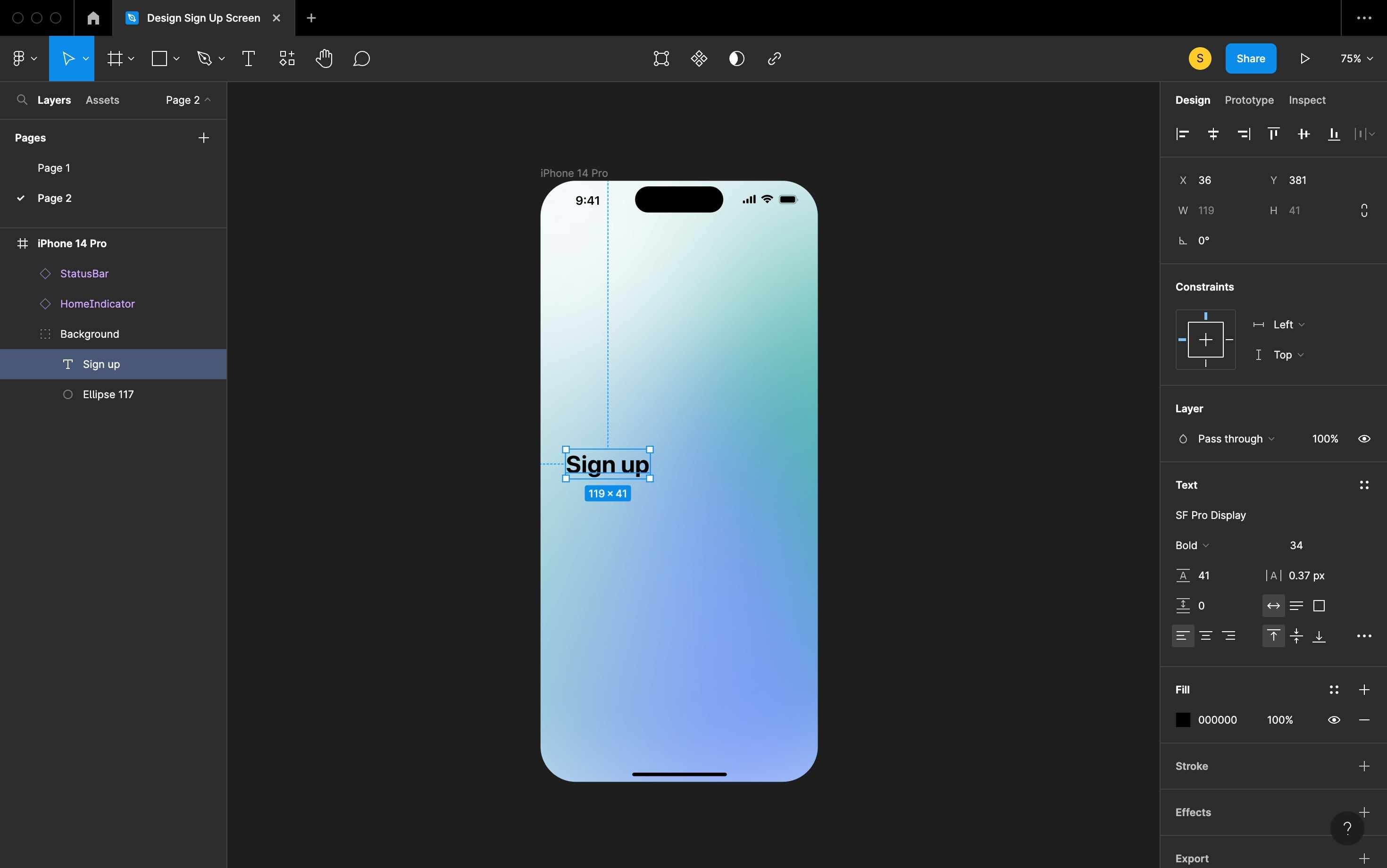 Design Sign Up Screen image 9