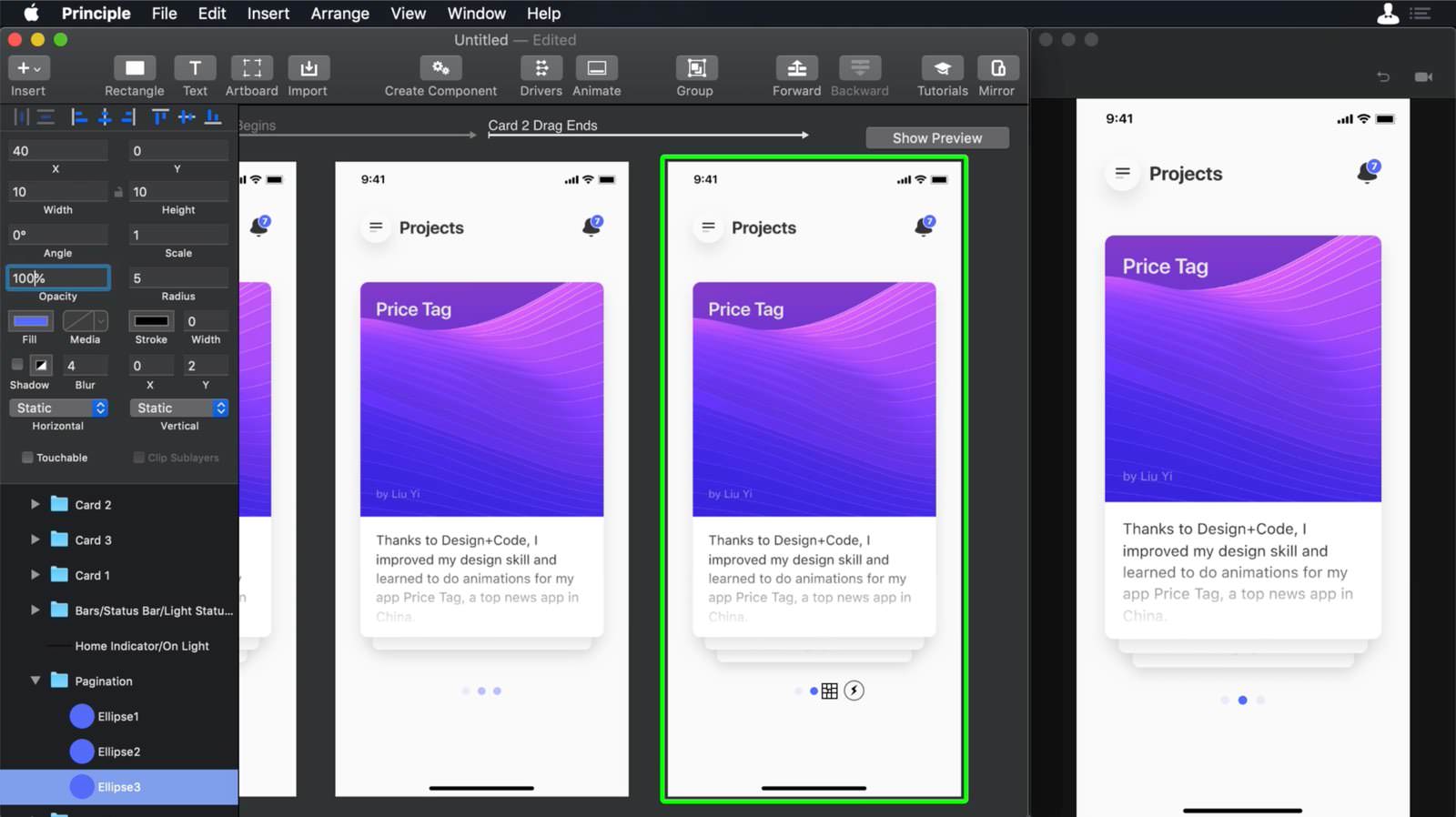 14.01.07.Getting started with Principle-Bullet points animation